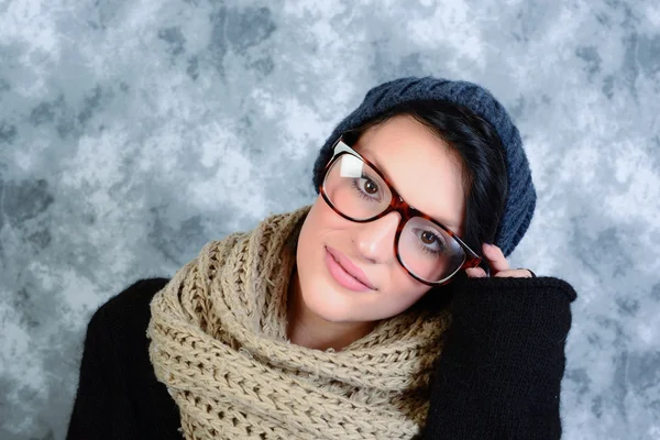 Retrato de inverno menina — Fotografia de Stock