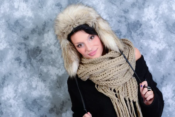 Meisje winter portret — Stockfoto