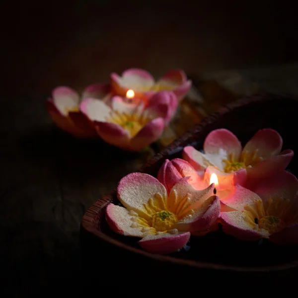 Spa floating candles — Stock Photo, Image