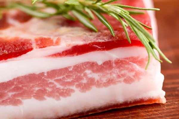 Seasoned bacon - pancetta stagionata — Stock Photo, Image