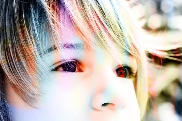 Rainbow child — Stock Photo, Image