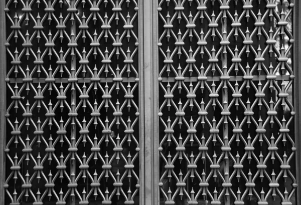 Griglia porta metallo — Foto Stock