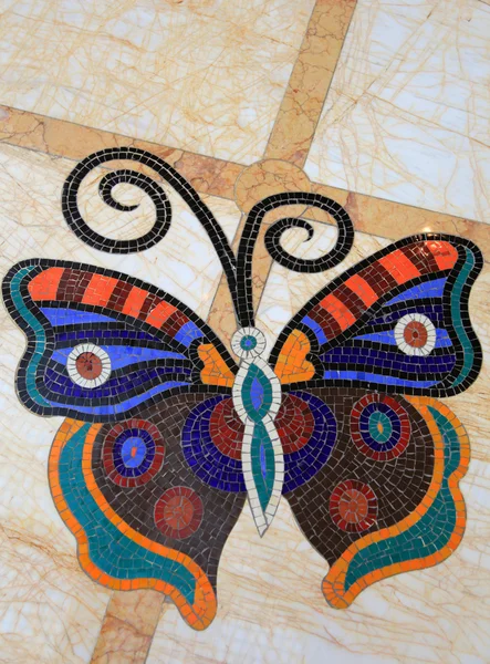 Дизайн метелика на підлозі — стокове фото