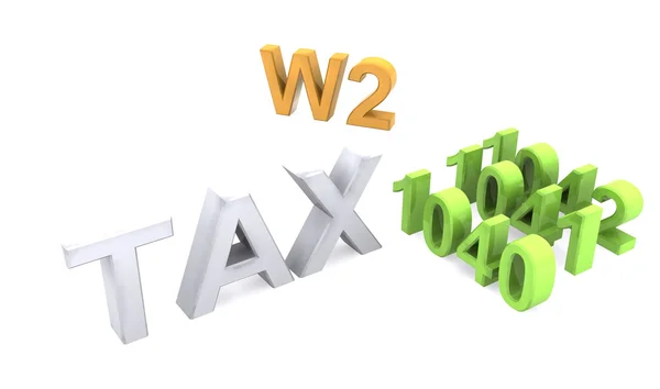 Texte 3d des formulaires TAX — Photo