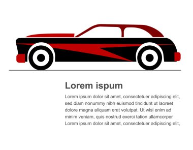 Kırmızı kas araba simgesi