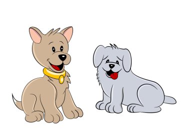 iki sevimli köpek