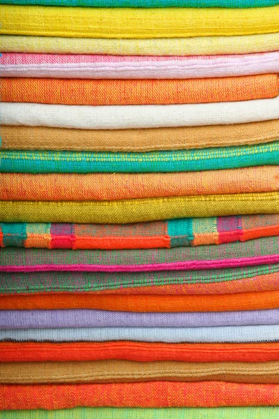 Tissus de coton colorés — Photo