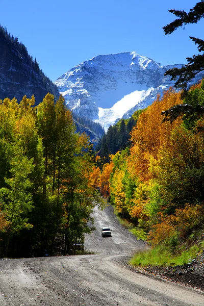 Scenic back road driving — Stock Photo, Image