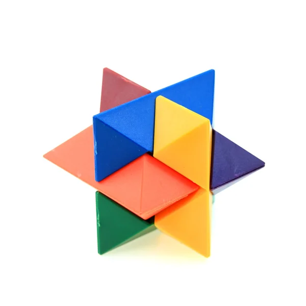 Renkli plastik oyuncak puzzle — Stok fotoğraf