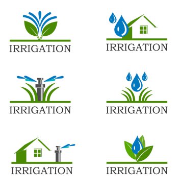Irrigation icons clipart