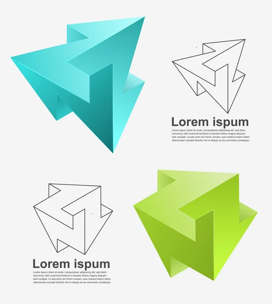 Three arrow design elements — Stock Photo, Image