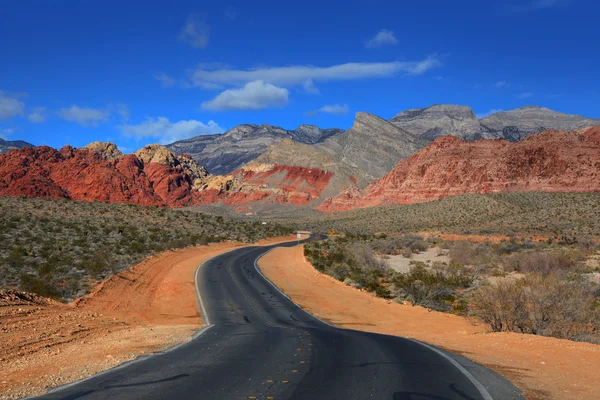 Red rock Canyon yolu — Stok fotoğraf