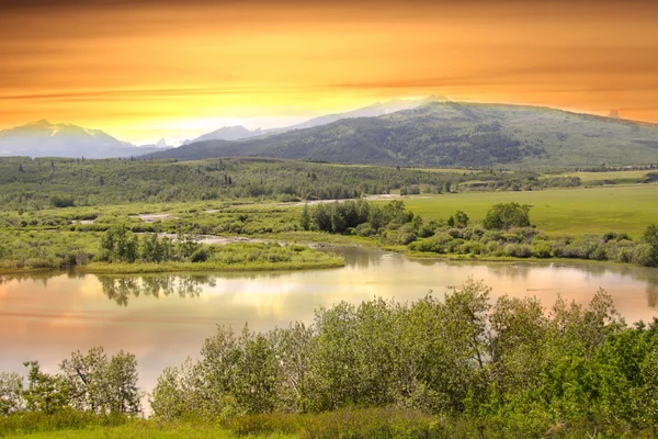 Scena serale in Montana — Foto Stock