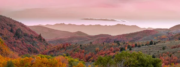 Vista Panorâmica Paisagem Montanhosa Cênica Floresta Nacional Cache Utah Sob — Fotografia de Stock