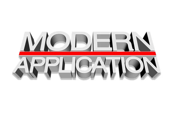 Renderelés Modern Alkalmazás Szövegét Koncepció Modern Alkalmazás Fejlesztés — Stock Fotó