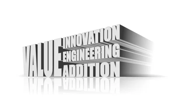 Rendering Value Engineering Value Addition Value Innovation Text — Stock Photo, Image