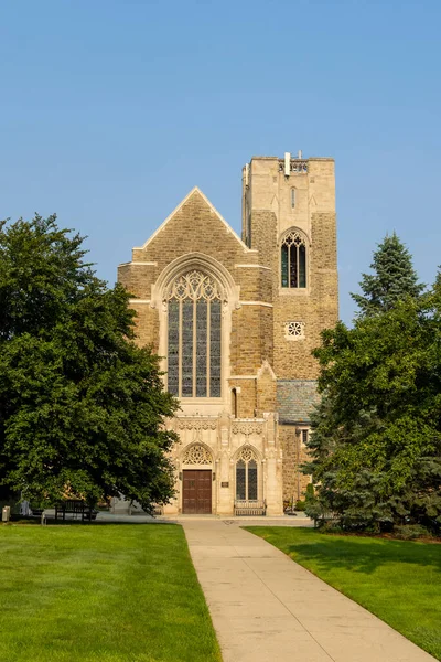 Christus Kerk Cranbrook Bloom Velden Michigan — Stockfoto