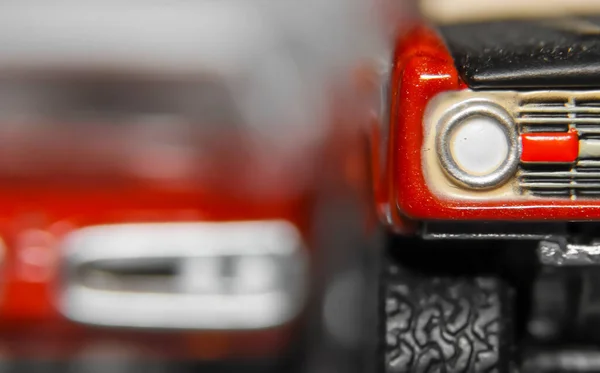 Close Shot Red Diecast Car Models — 图库照片