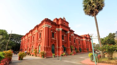 Bengalore, Karnataka, India - December 27, 2018: Exterior view of Karnataka government museum and Venkatappa gallery is one of the oldest museums in South India, established in 1865.