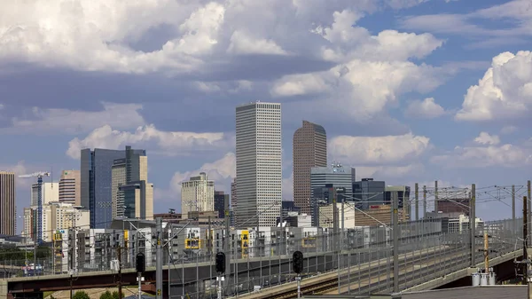 Denver Usa July 2021 Skyscrapers Downtown Denver City Main Financial — Fotografia de Stock