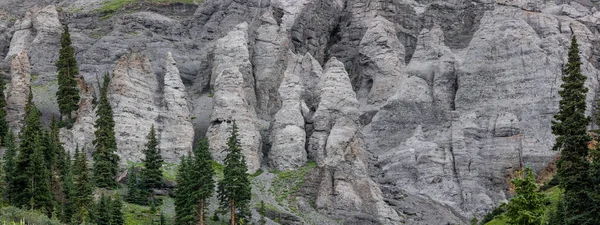 Panoramic View Rock Formations Teakettle Mountain Colorado San Juan Mountains — Stock Photo, Image