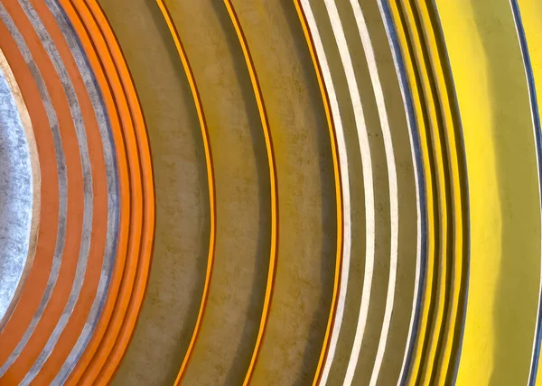 辛辛那提联邦顶楼半圆形彩色图案的内景 — 图库照片