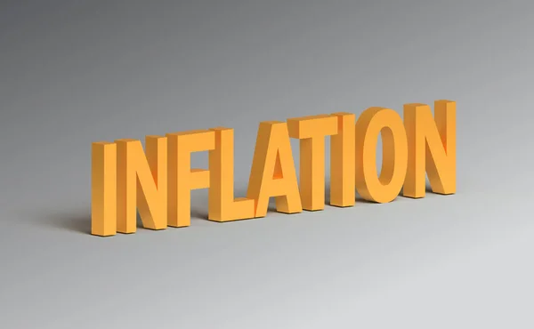 Illustration Texte Jaune Inflation — Photo