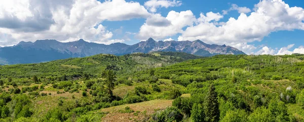 Panoramiczny Widok Krajobraz Mount Sneffles Continental Podział Kolorado Okresie Letnim — Zdjęcie stockowe