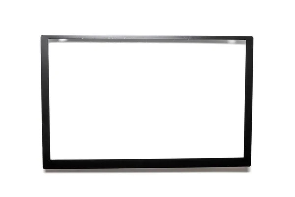 Beyaz Zemin Üzerinde Boyalı Otomotiv Ekran Panelinin Yakın Çekim Görüntüsü — Stok fotoğraf