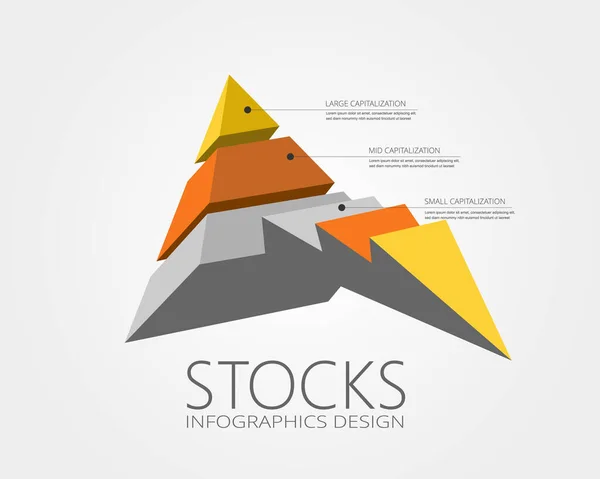Ilustração Vetorial Elemento Projeto Das Ações Mostrando Categorização Das Ações — Vetor de Stock