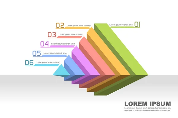 Ilustração Vetorial Modelo Infográfico Colorido —  Vetores de Stock