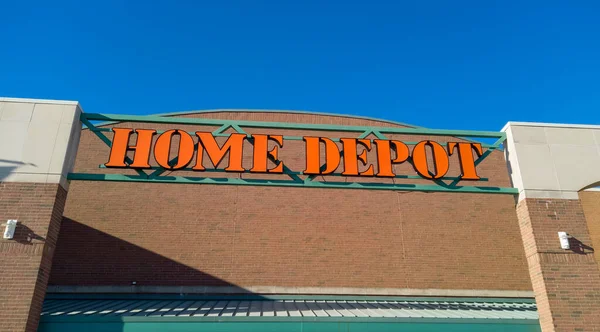 Novi Usa January 2021 Логотип Home Depot Home Depot Одним — стокове фото