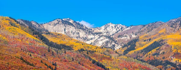 Vista Panorâmica Parque Estadual Montanha Wasatch Utah Com Folhagem Colorida — Fotografia de Stock