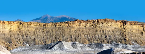 Panoramic View Unique Land Formations Due Wind Water Erosion Hanksville — Stock Photo, Image