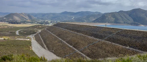 Panoramic View Diamond Valley Dam California — Stock Photo, Image