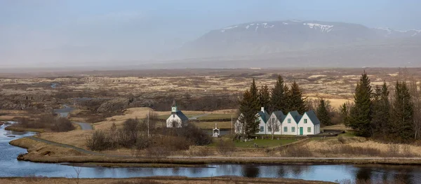 Historic Church Thingvellir National Park Iceland — Stock Photo, Image