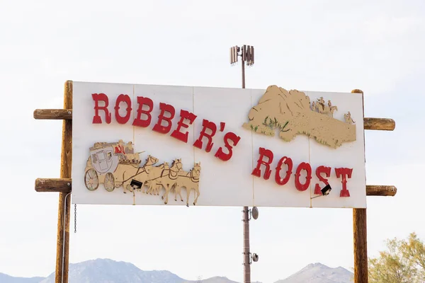 Kern County Usa April 2022 Entrance Sign Robbers Roost Ranch — 스톡 사진