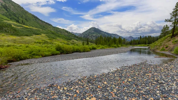 Montañas Rocosas Escénicas Paisaje Del Río Slate Colorado —  Fotos de Stock