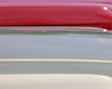 İki klasik araba kaputu, soyut fotoğrafçılık seçici odak.