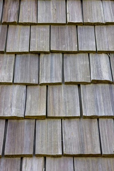 Close View Exterior Wooden Shingles — Stock Photo, Image