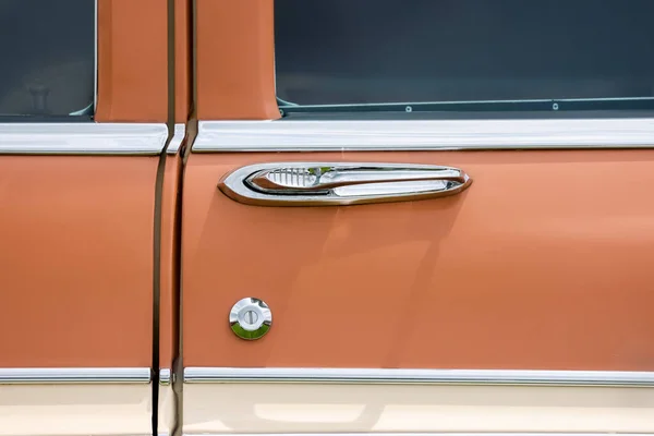 Close View Vintage Car Door Handle — Stock Photo, Image