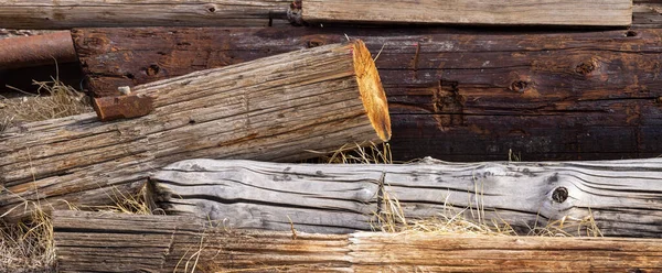 Widok Bliska Stosu Ciętego Drewna — Zdjęcie stockowe