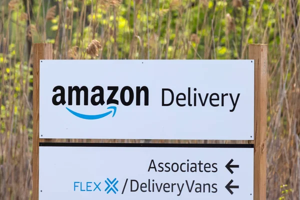 Wixom Usa Május 2022 Amazon Delivery Ground Sign Delivery Station — Stock Fotó