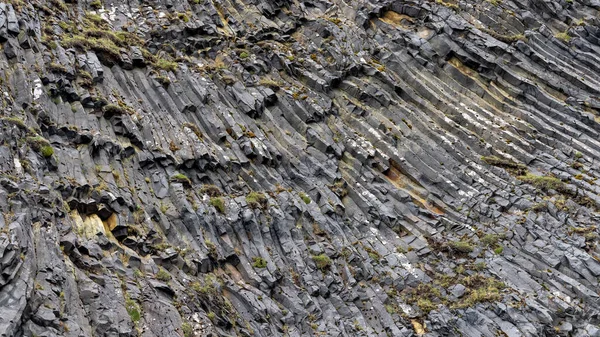 Vista Cerca Las Formaciones Rocosas Basalto Islandia — Foto de Stock