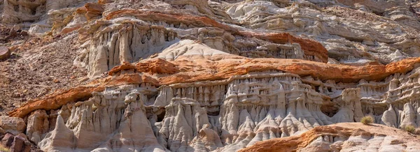 Vue Panoramique Des Érosions Grès Forme Des Motifs Étranges Dans — Photo