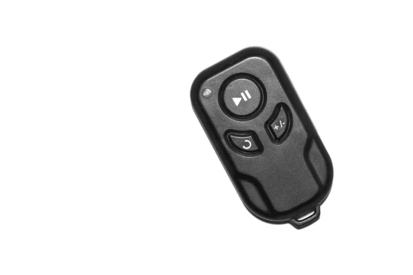 Black Car Electronic Key Fob White Background — Stock Photo, Image