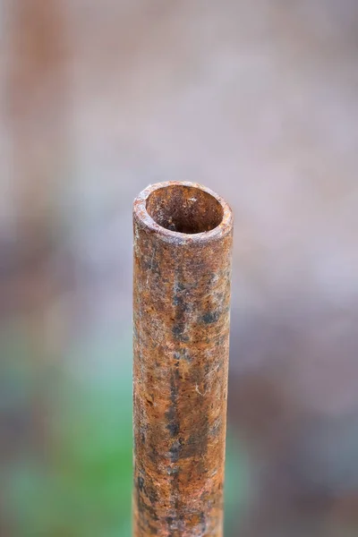 Extreme Close Shot Rusty Old Pipe Shallow Depth Field — Foto de Stock