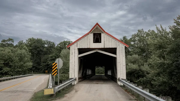 Historic Mechanicsville Covered Bridge Ashtabula County Ohio Usa — Stok fotoğraf
