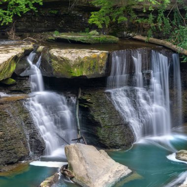 Great Falls of Tinkers Creek near Cleveland, Ohio. Long exposure shot.