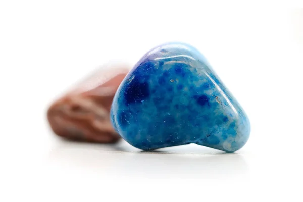 Close View Gem Stones White Background Selective Focus Multi Photo — Stockfoto